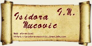 Isidora Mucović vizit kartica